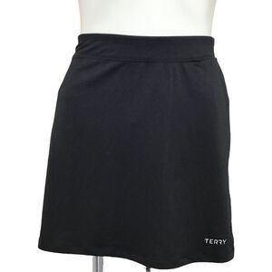 TERRY Black Bathing Suit Skirt Cover-Up Size Medium